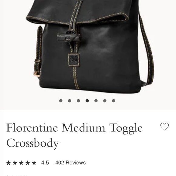 Florentine Black Toggle Crossbody Bag - Picture 1 of 7
